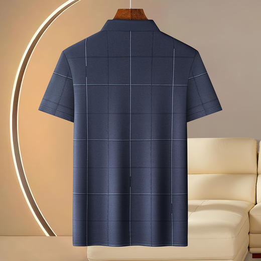 【透气网眼】罗蒙男士珠地棉透气polo衫男夏季商务通勤印花t恤短袖男 商品图4