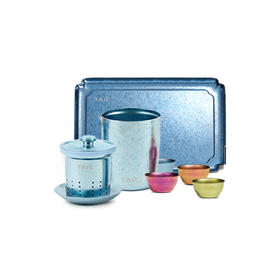 TAIC 流云礼盒套装 纯钛功夫茶具套装家用简约茶壶泡茶器过滤隔热防烫创意 泡茶器+茶盘+茶叶罐