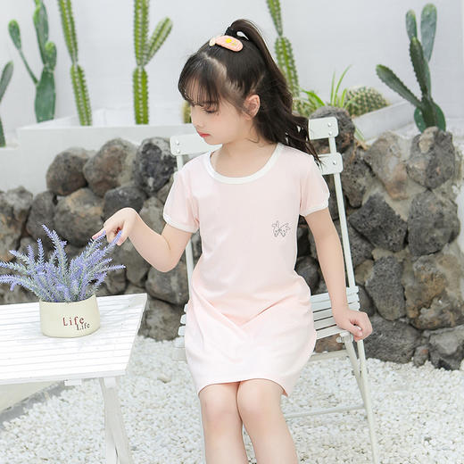 【夏日好眠，公主睡裙】莫代尔针织面料，穿着若无其事。薄如蝉翼，柔如风絮。女童夏季睡裙，温柔如你的梦。 商品图6