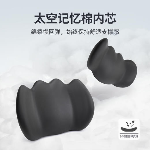 佳奥 黑骑士车内头枕护颈枕 车用腰靠垫 记忆棉套装 商品图3