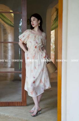 【门店同款】ENJOY夏季半夏木槿方领连衣裙 157347230