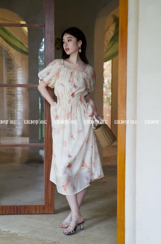 【门店同款】ENJOY夏季半夏木槿方领连衣裙 157347230 商品图0