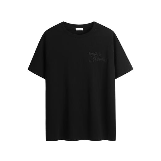 HIM漢崇  字母压印短袖T恤男舒适微弹精梳棉休闲圆领上衣 2026夏季 商品图4