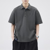 重磅Polo衫男生日系潮牌夏季宽松半袖简约男生咖啡色短袖翻领   AY-az8502【Z8502】 商品缩略图3