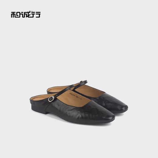 和诚行 2024夏季新款英伦复古半包拖鞋穆勒鞋女外穿凉拖鞋0400234 商品图4