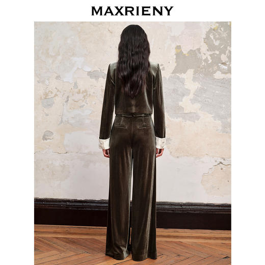 【商场同款】MAXRIENY宋锦国风外套新中式老钱风丝绒上衣秋冬新款(货号:MC88JA539) 商品图3