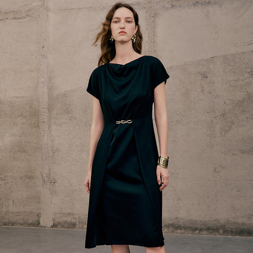 EITIE爱特爱夏季新款大气收腰显瘦通勤连衣裙7407112 商品图3