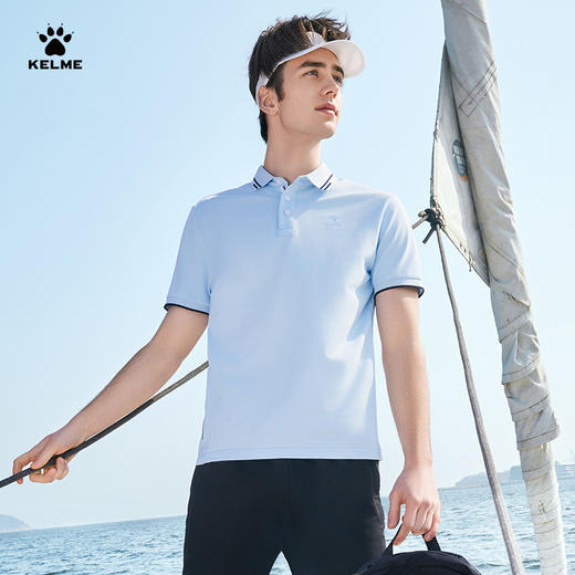 卡尔美艺术风帆系列男士短袖POLO衫 商品图0