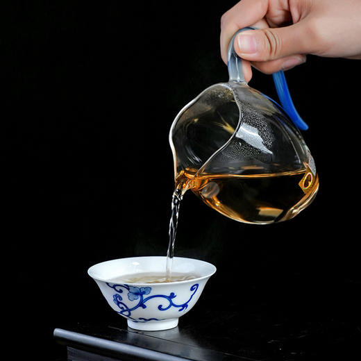 【特价】海棠明心杯青花单杯 陶瓷茶杯主人杯单个装茶杯品茗杯 商品图4