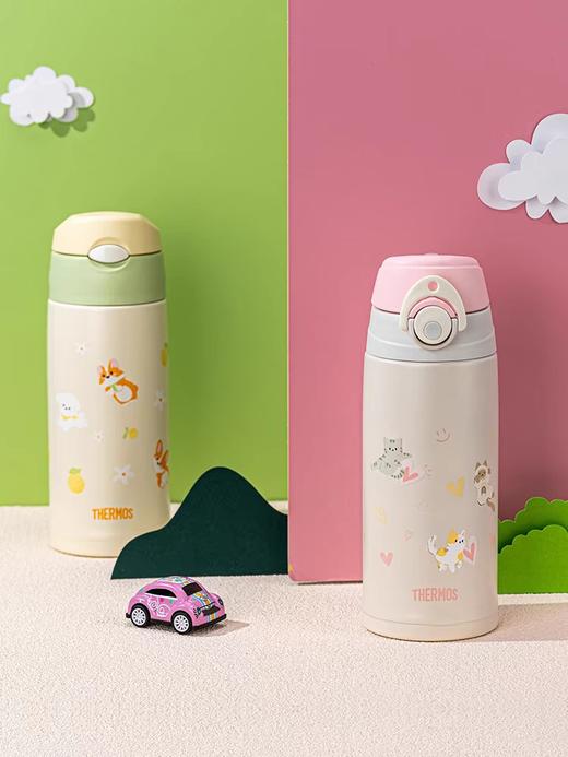 膳魔师高真空保温杯柯基和小白狗黄青绿款 商品图1