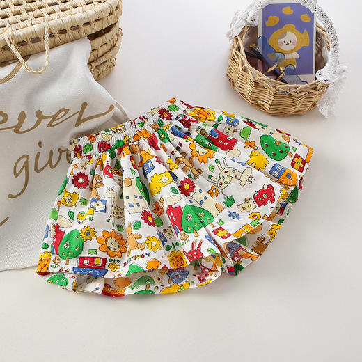 【轻薄透气，夏天不闷汗！】女童裙短裤子童短裤纯棉2024夏装，碎花热裤薄款百搭花苞裙裤新裙裤-lm！ 商品图9