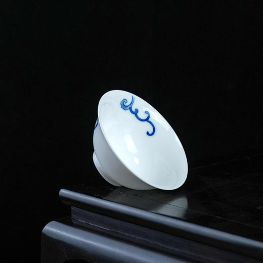 【特价】海棠明心杯青花单杯 陶瓷茶杯主人杯单个装茶杯品茗杯 商品图2