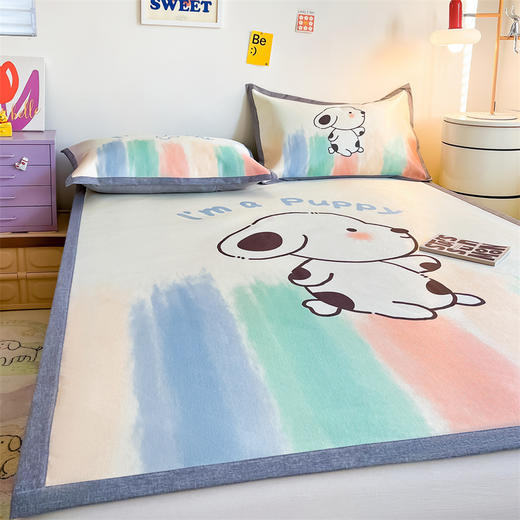 【3D透气支撑，像小冰块一样凉的秘密！】凉感冰丝 遇见清爽 舒适可爱卡通冰丝凉席三件套 可水洗儿童空调席软席 夏季凉感宿舍凉席！-QQ 商品图10