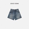 COCO ZONE 气质复古显瘦时尚水洗牛仔短裤 23C18484 商品缩略图0