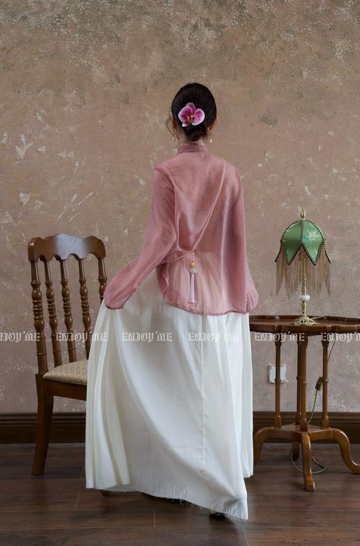 【门店同款】ENJOY夏季云敛-美玉生烟欧根纱衬衫 157301629 商品图5