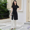 新中式国风温婉改良旗袍女夏季复古时髦小黑裙连衣裙V1341234 商品缩略图1