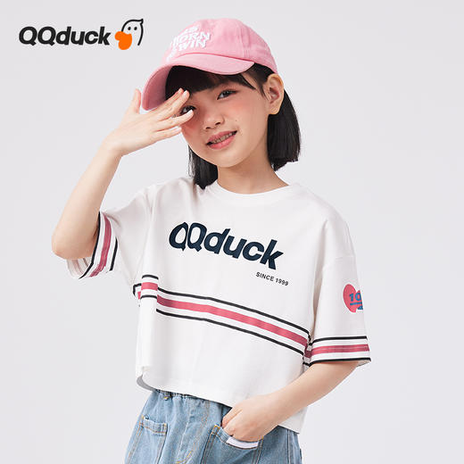 【120-160】【可可鸭】女童短袖T恤纯棉夏季半袖t恤 商品图0