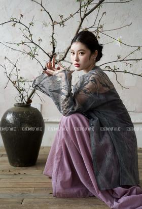 【门店同款】ENJOY夏季云敛-欧根纱晕染防晒衫 157212052