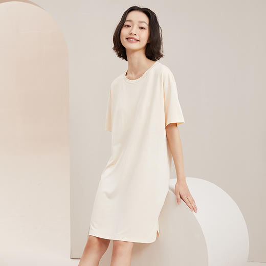 【触棉】外穿女bra基础T恤裙 A68860+撞线西装领家居服 A68271461 商品图1