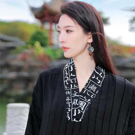 【书意江湖系列】  文遇苍兰不规则套头上衣 |现货加急发 商品图3