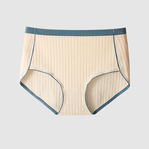 【女士三角螺纹裤】高腰无痕纯棉透气内裤女士收腹提臀全棉裆三角裤螺纹 商品图9