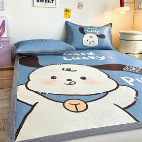 【3D透气支撑，像小冰块一样凉的秘密！】凉感冰丝 遇见清爽 舒适可爱卡通冰丝凉席三件套 可水洗儿童空调席软席 夏季凉感宿舍凉席！-QQ