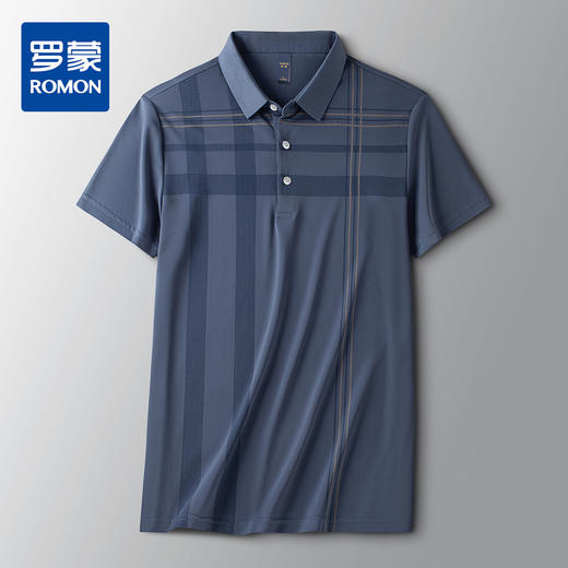 【空调凉感】罗蒙男士商务网眼冰丝polo衫男短袖男夏季薄款t恤男短袖 商品图0