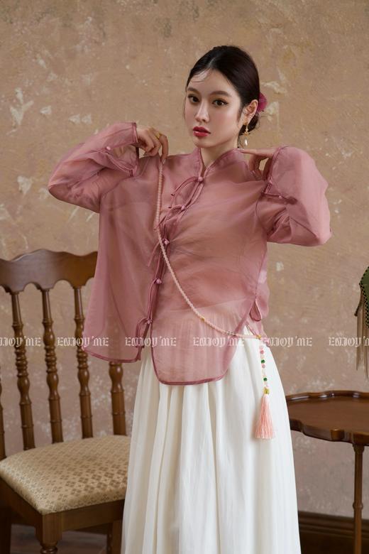 【门店同款】ENJOY夏季云敛-美玉生烟欧根纱衬衫 157301629 商品图2