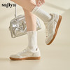 Safiya/索菲娅2024新款中式国风刺绣缎面软底休闲百搭德训鞋 SF43112402 商品缩略图0
