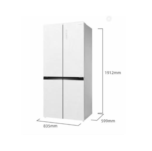 美菱 冰箱 BCD-507WP9BTZ 四门大冰箱 零零嵌 独立双系统零串味盐湖白 商品图0