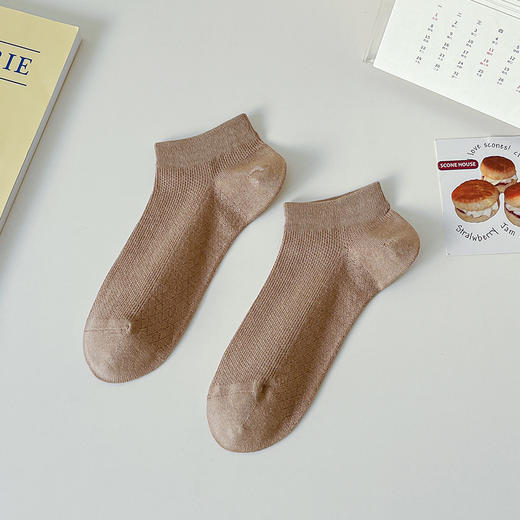 【YW】无忧购（25元/5双，39元/10双）韩系温柔小清新糖果色薄款网眼透气短袜8088（截单后7天发货)25年清仓捡漏 商品图11