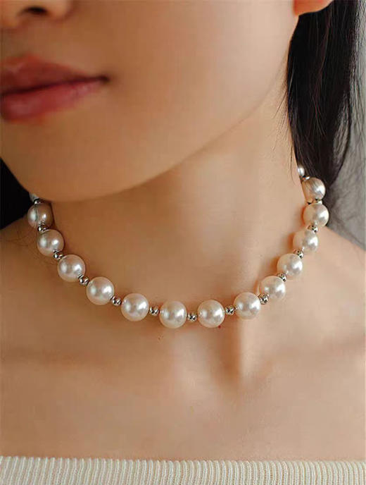 BAOFANDI宝梵迪奶油风贝珠项链 送妈妈送爱人戴上显气质 商品图2