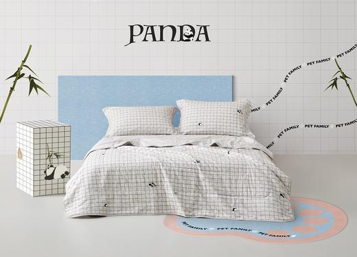 罗莱 尚 清逸AD条纹夏被-动物熊猫 商品图0