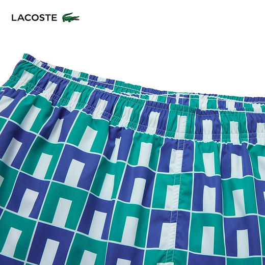 【海南专供价】Lacoste法国鳄鱼男装新款拼色格纹短裤时尚运动短裤MH7628-10 商品图5