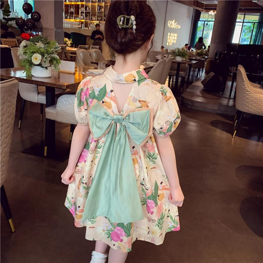 裁缝学苑TQ111女童连衣裙儿童网红蝴蝶结公主裙子女孩童装打版裁剪样板 商品图2