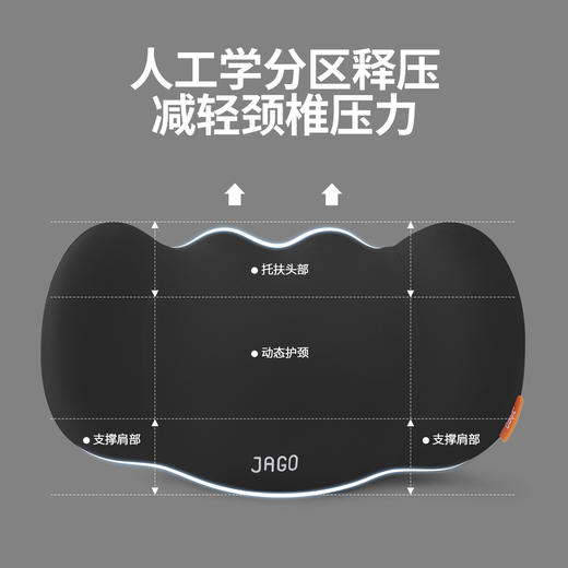 佳奥 黑骑士车内头枕护颈枕 车用腰靠垫 记忆棉套装 商品图2