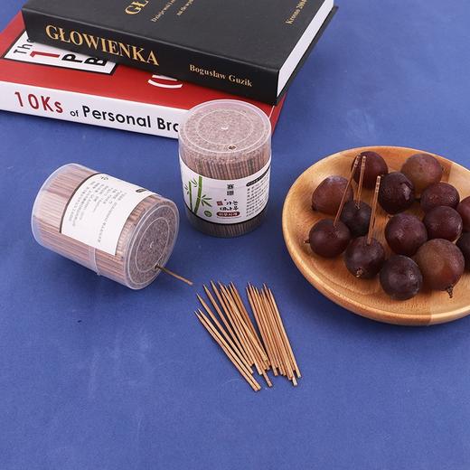 「9.9包邮，拍2发3！单盒800支装」单头炭化竹牙签 居家日用竹制盒装牙签800支装牙签一次性水果签 商品图1