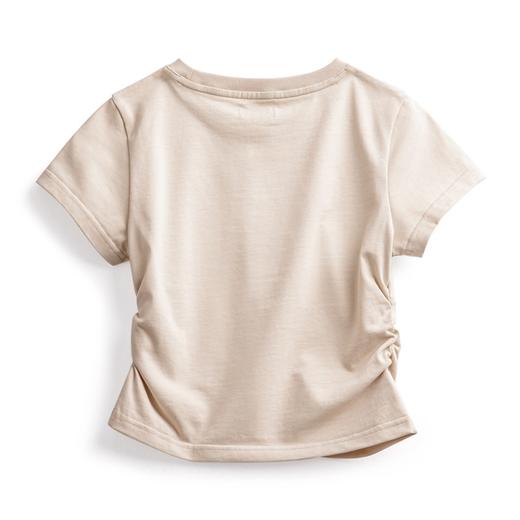 马登抽褶收腰短袖短款正肩T恤大基础款露腰显瘦打底衫通勤上衣女 商品图10