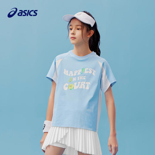 ASICS/亚瑟士童装2024年夏季新款吸轻薄排汗凉感速干棉质短袖T恤 商品图1