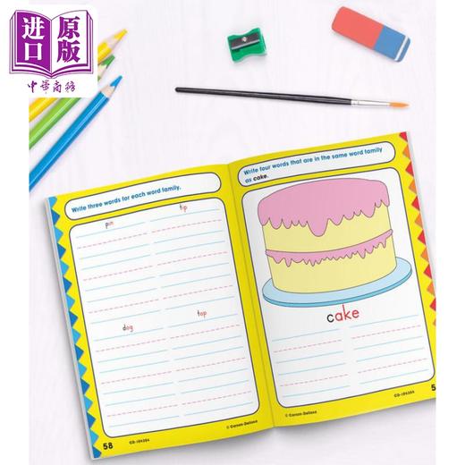 【中商原版】一年级自然拼读练习册 Phonics for First Grade Workbook 英文原版 进口图书 小学教辅参考书 Carson Dellosa 商品图6