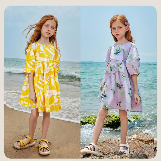 【mini亲子 大人款】迷你巴拉插肩袖连衣裙女童纯棉甜美公主风裙子夏 商品图2