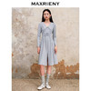 MAXRIENY温柔风茶歇裙气质连衣裙早秋穿搭针织裙子装格雷系穿搭(货号:MS88DR554) 商品缩略图1