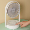 【风扇小夜灯香薰】七彩叮当（QICAIDINGDANG） 壁挂风扇桌面小风扇挂墙小型可折叠插电充电式户外带遥控小夜灯新款YY 白色 商品缩略图5
