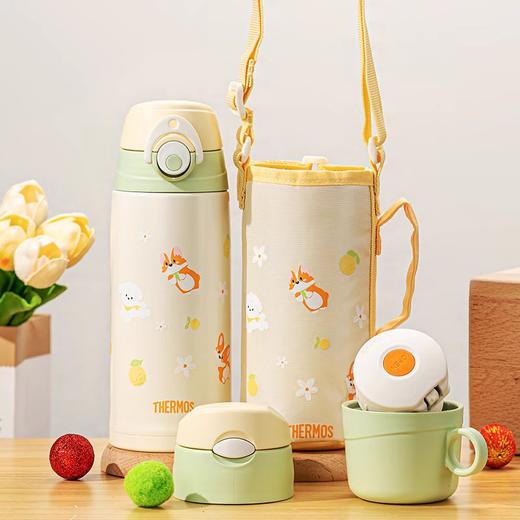 膳魔师高真空保温杯柯基和小白狗黄青绿款 商品图0