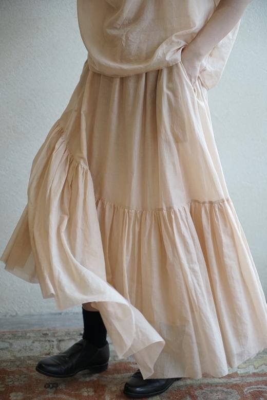 elsa esturgie 不对称设计褶皱半身裙（内衬薄纱） 商品图6