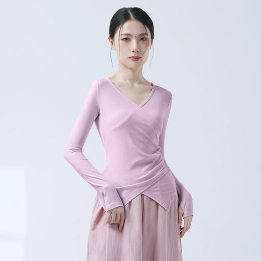 交叉V领简约修身显瘦形体舞蹈服练功服 商品图7
