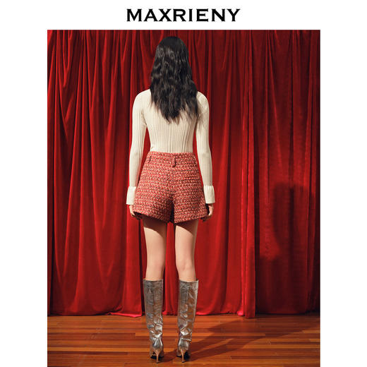 【商场同款】MAXRIENY新年小香风半裙华丽复古小香流苏裙裤23冬款(货号:MC88PA803) 商品图3