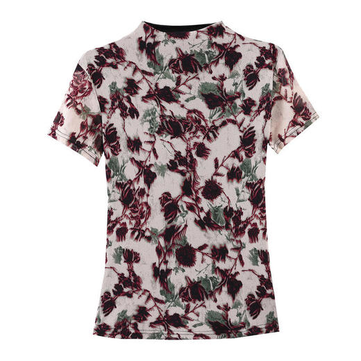 KQL350H2565印花T恤遮肉显瘦舒适透气打底小衫 商品图4