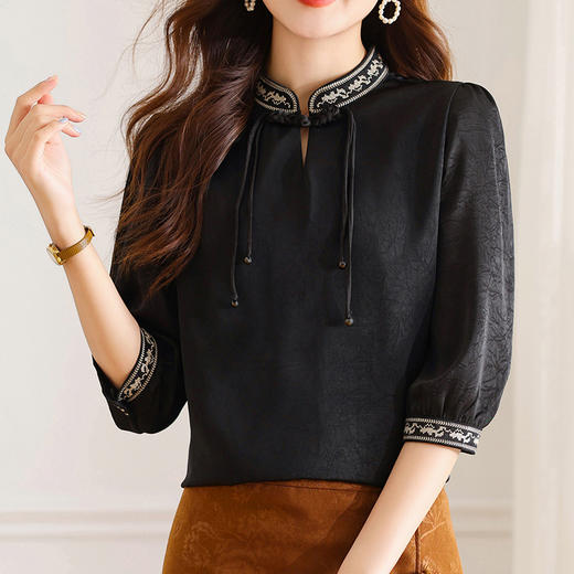 国风新中式，盘扣薄款立领上衣TR-LXH89093 商品图2