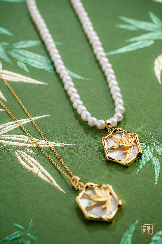 三生石·正念 梅兰竹菊贝母万能扣多用吊牌胸针 商品图7